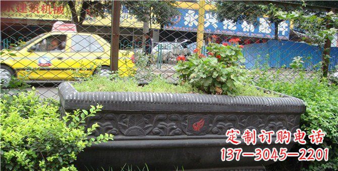 太原玻璃钢仿铜花盆景观雕塑