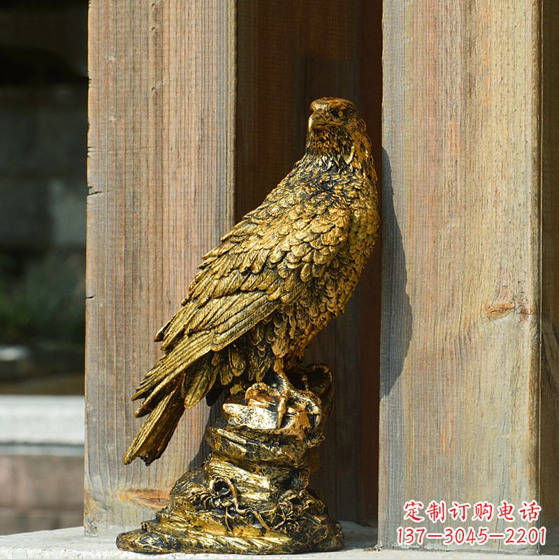 太原玻璃钢仿铜老鹰雕塑