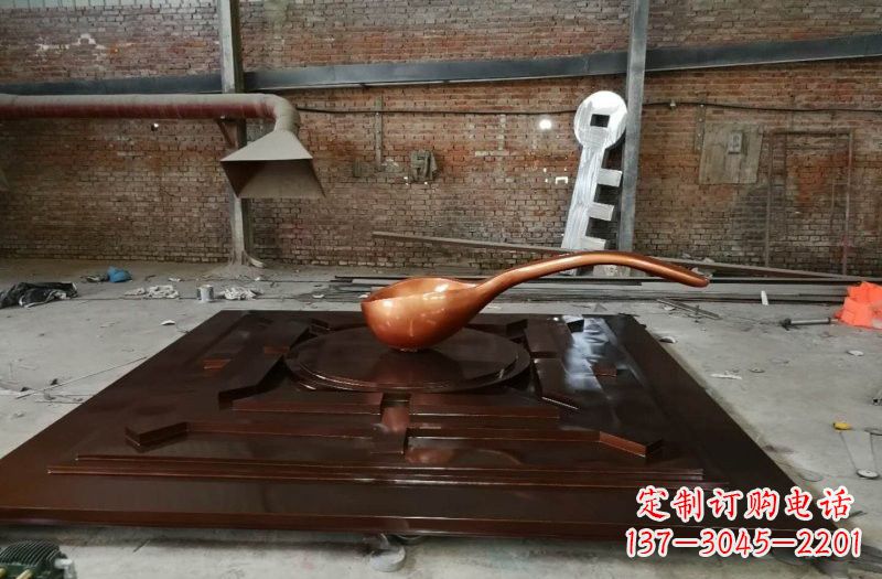 太原玻璃钢仿铜司南雕塑精美装点城市的灵魂