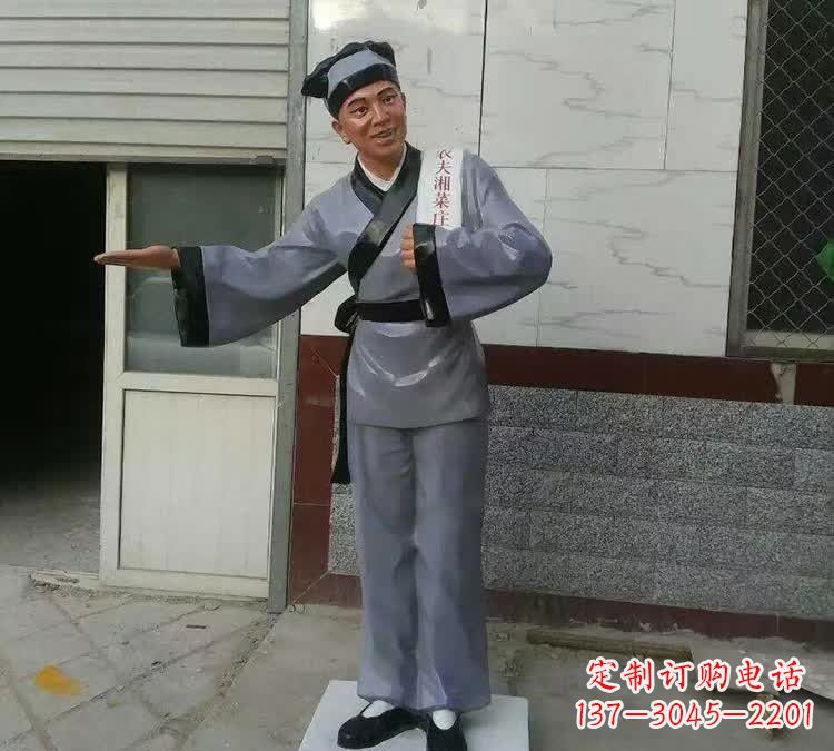 太原玻璃钢仿真店小二雕塑