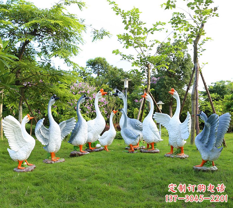 太原玻璃钢仿真动物鹅