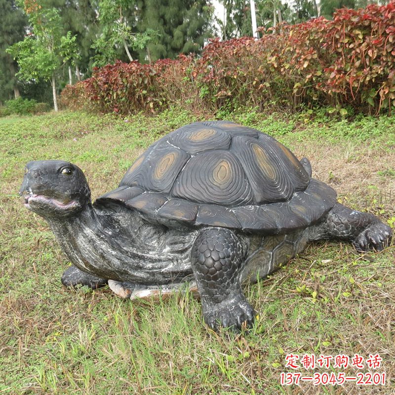 太原玻璃钢仿真动物乌龟雕塑摆件