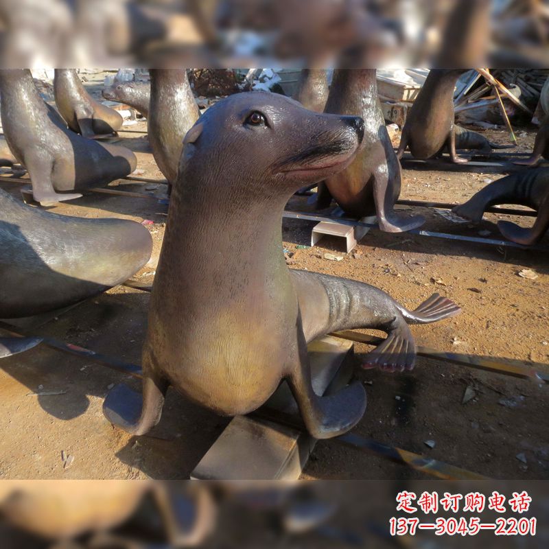 太原玻璃钢海豹雕塑——精美的艺术品