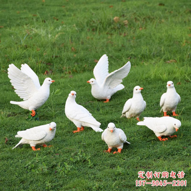 太原玻璃钢鸽子雕塑艺术的精美表现