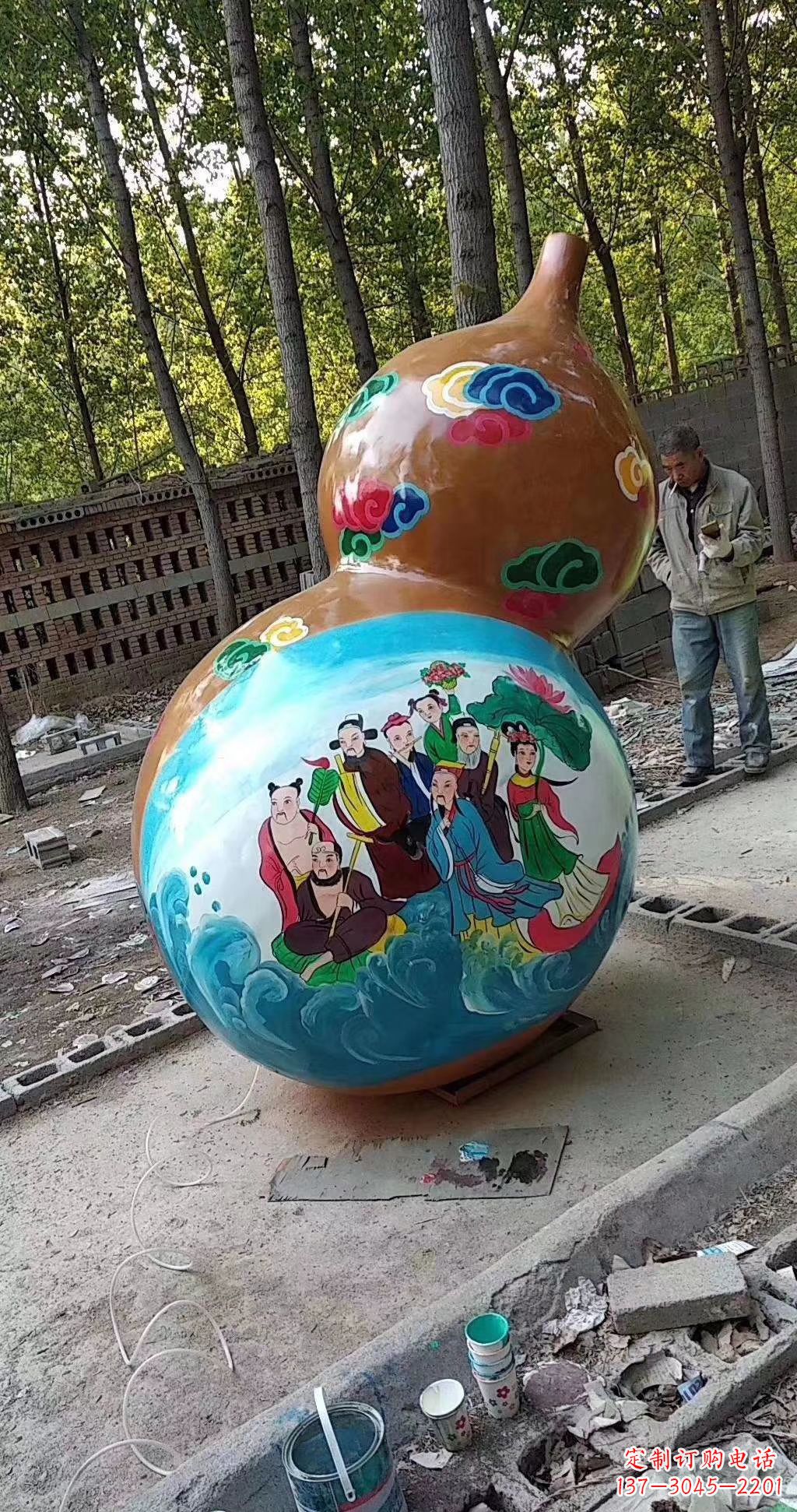 太原玻璃钢葫芦雕塑一种全新的艺术形式
