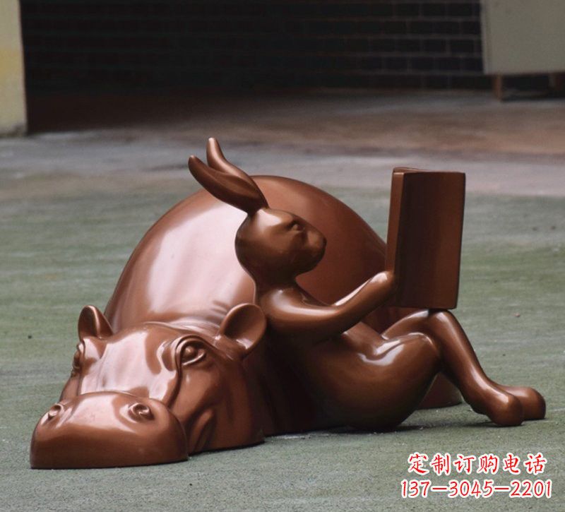 太原玻璃钢河马雕塑——给环境添彩