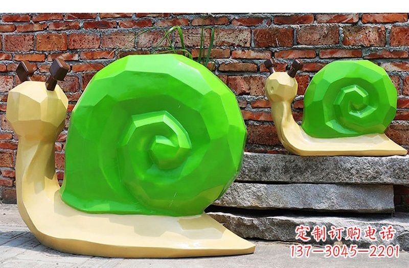 太原玻璃钢几何蜗牛雕塑
