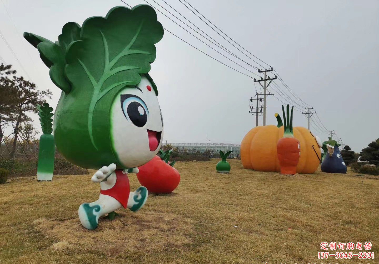 太原玻璃钢白菜雕塑精美的艺术品