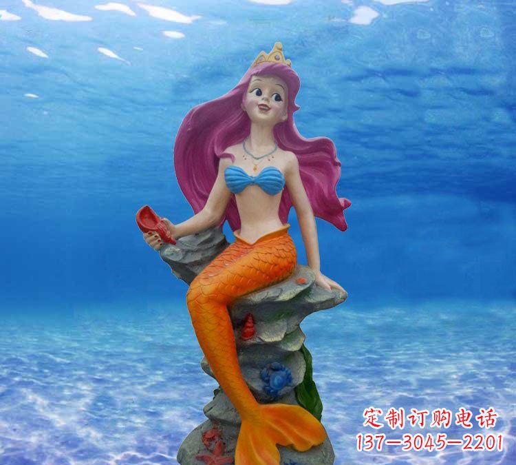 太原玻璃钢卡通美人鱼