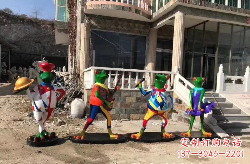 太原玻璃钢卡通青蛙雕塑