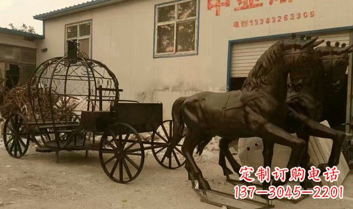 太原玻璃钢欧式马车雕塑精美艺术品