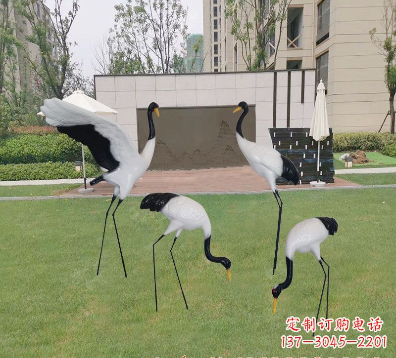 太原玻璃钢仙鹤雕塑 (2)