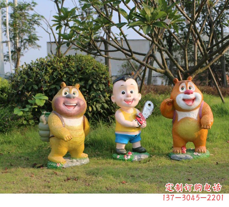 太原玻璃钢熊熊乐园雕塑