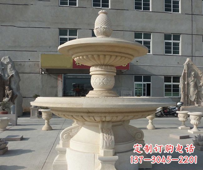 太原菠萝雕塑点缀小区景观的精美艺术品