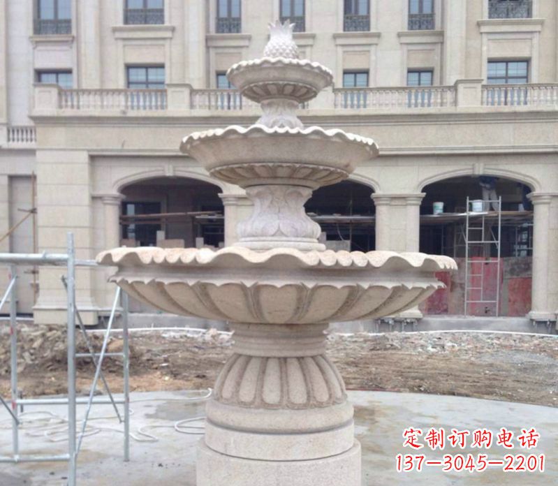 太原菠萝多层喷泉石雕——精美而多变的艺术品