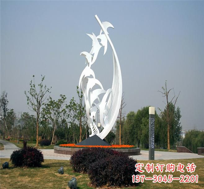 太原不锈钢爱心大雁雕塑