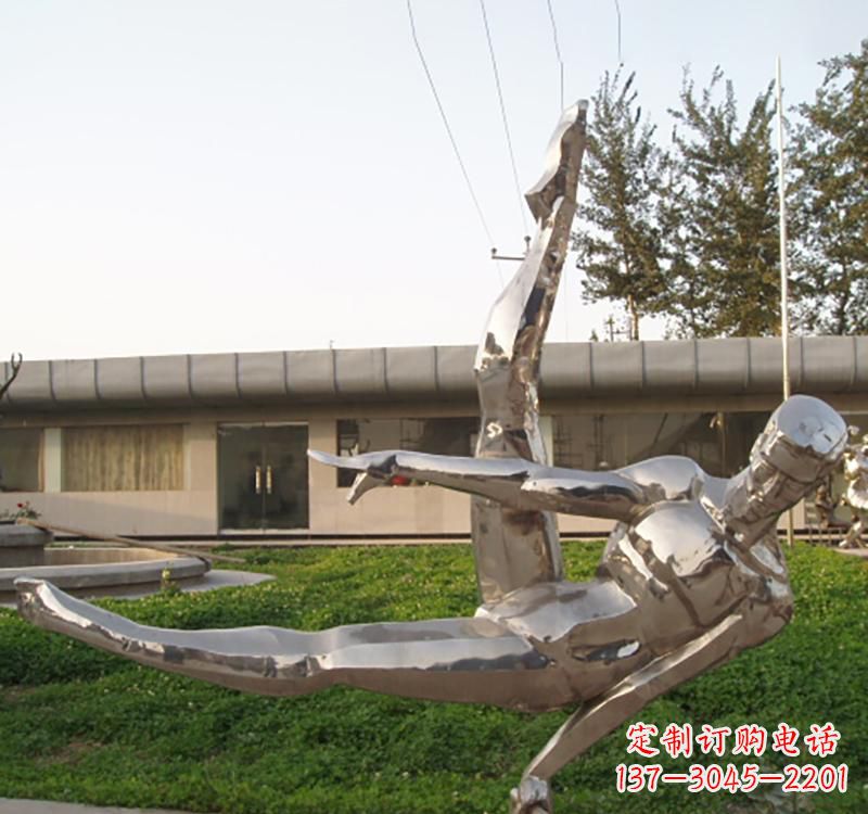 太原不锈钢鞍马运动人物雕塑2