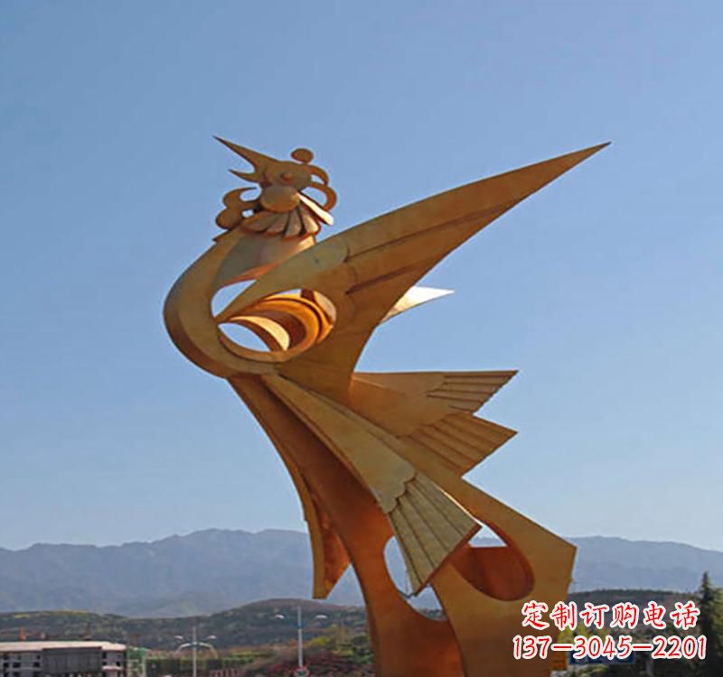 太原不锈钢翱翔凤凰雕塑