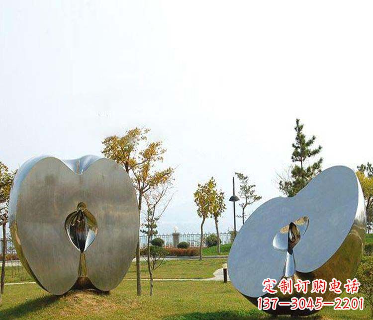 太原不锈钢雕刻的苹果