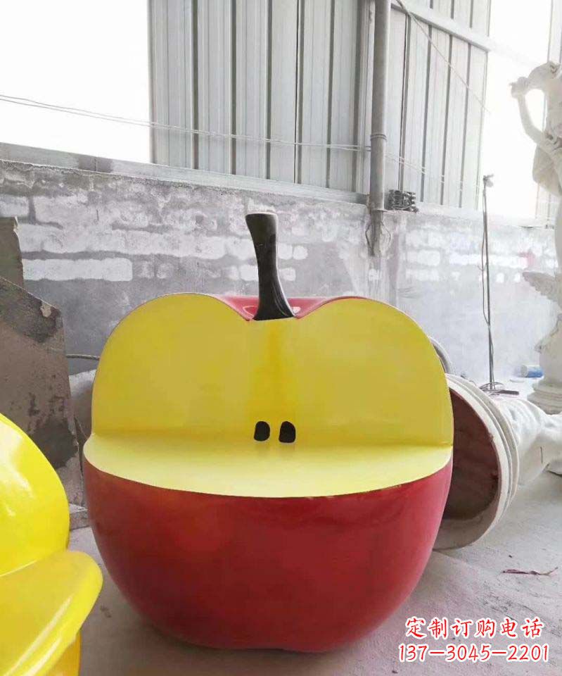 太原不锈钢苹果雕塑精致而经久不衰