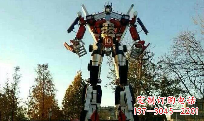 太原不锈钢变形金刚卡通雕塑