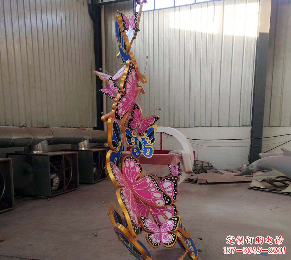 太原精致绚丽的不锈钢蝴蝶雕塑