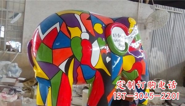 太原不锈钢大象雕塑点缀景观的精美艺术品