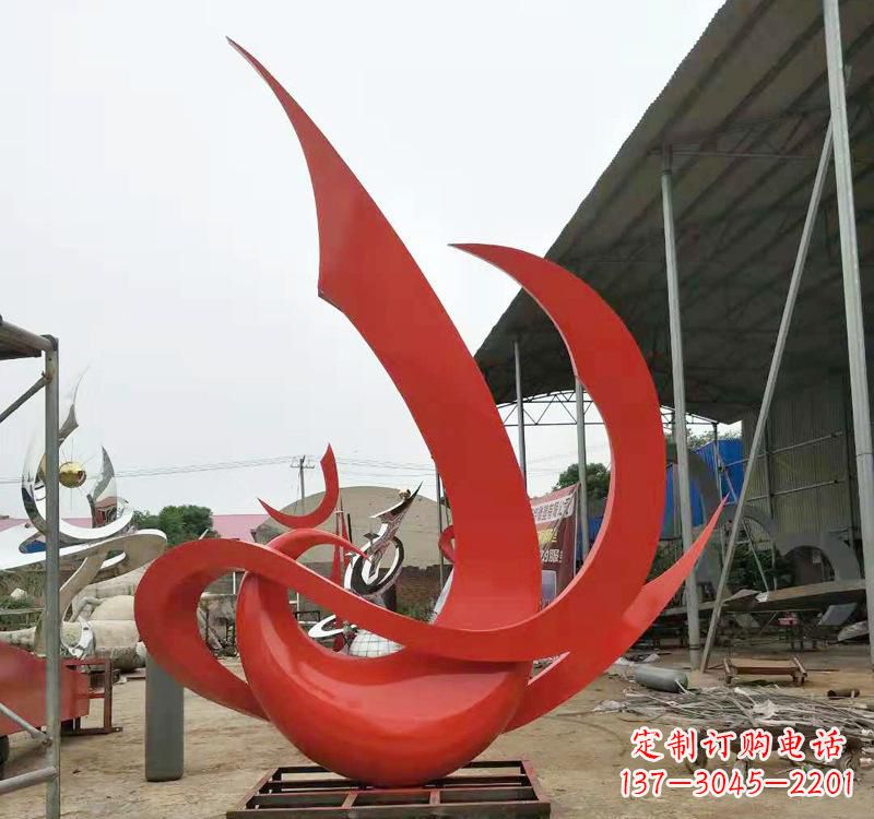 太原不锈钢彩色凤凰雕塑传承东方美学