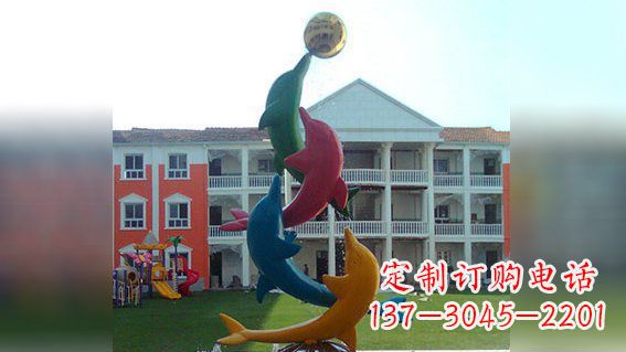 太原精美不锈钢海豚雕塑