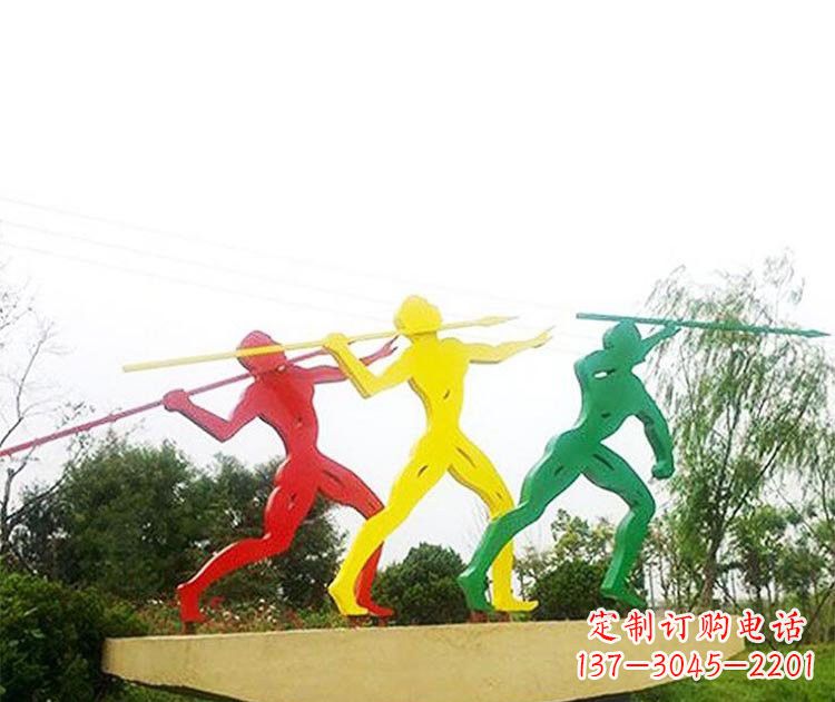 太原不锈钢彩色标枪雕塑精美而富有意义