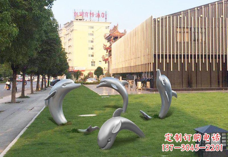 太原不锈钢海豚雕塑艺术与环保的完美结合