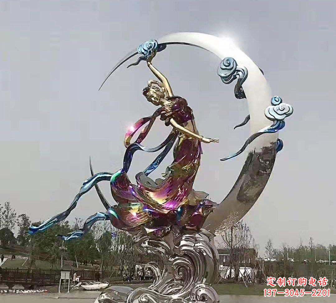 太原不锈钢嫦娥奔月雕塑