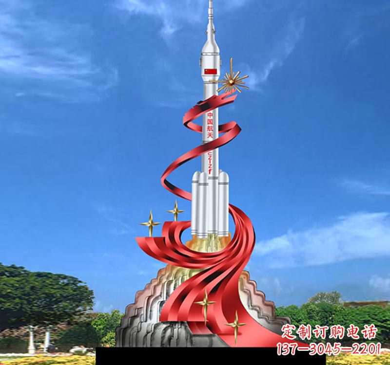 太原嫦娥飞天——不锈钢嫦娥雕塑