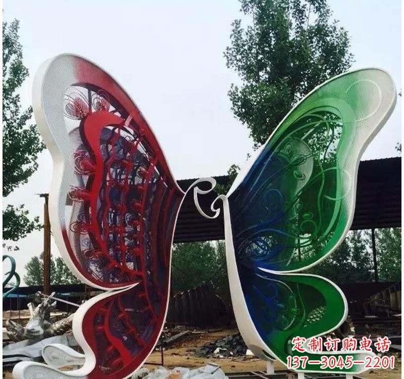 太原不锈钢城市彩色蝴蝶雕塑——美丽的视觉盛宴