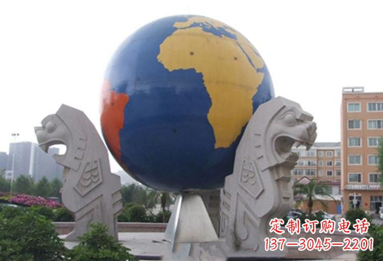 太原不锈钢城市彩色地球雕塑让世界变得更美