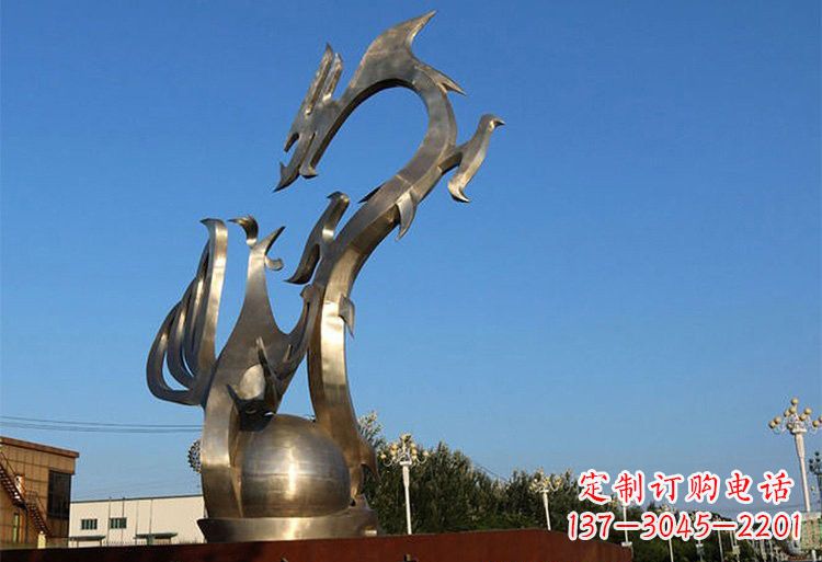 太原不锈钢龙凤雕塑以艺术传承文化