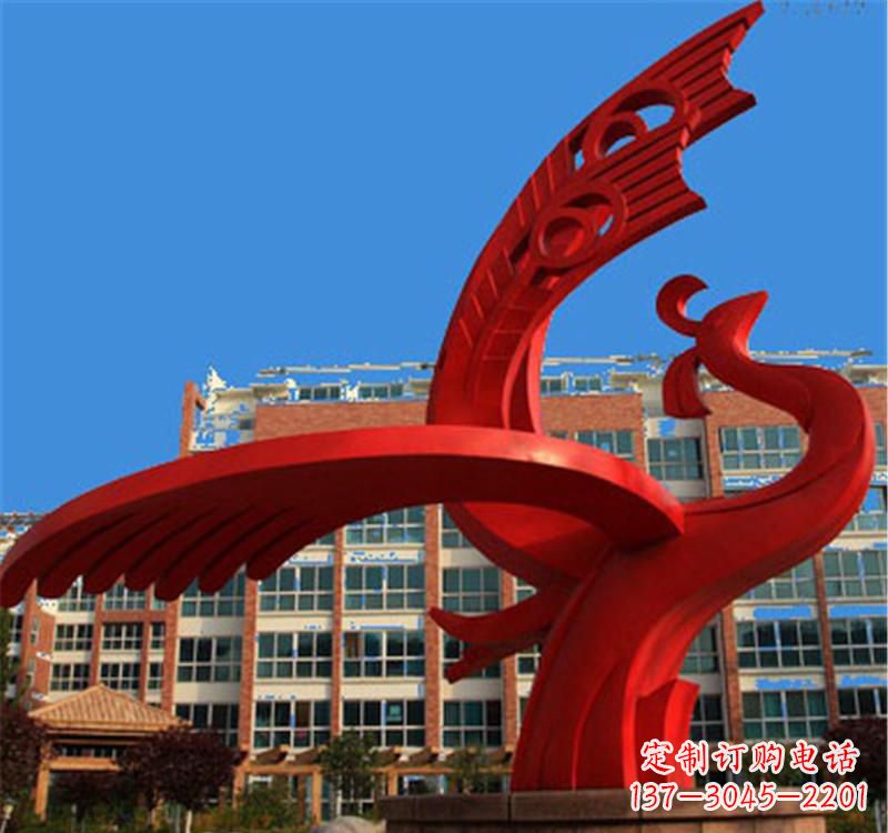太原不锈钢凤凰雕塑——展示城市文化之美