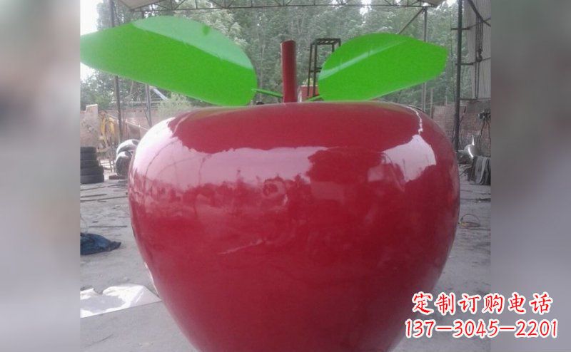 太原不锈钢苹果雕塑描绘出美丽的景观