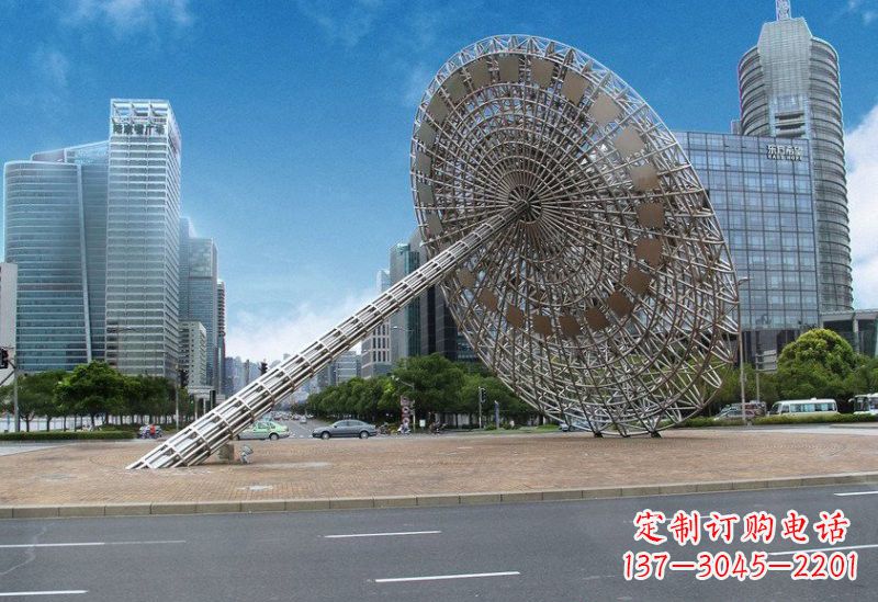 太原不锈钢城市日晷雕塑——缔造城市新景观