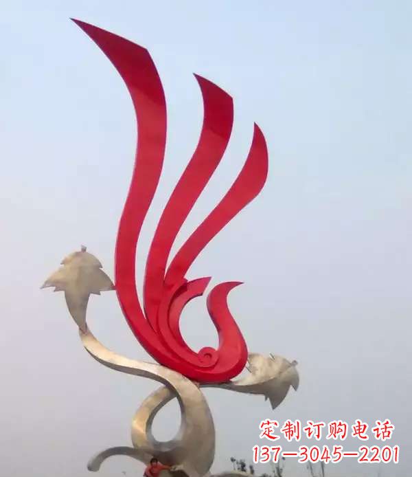 太原不锈钢城市的凤凰雕塑