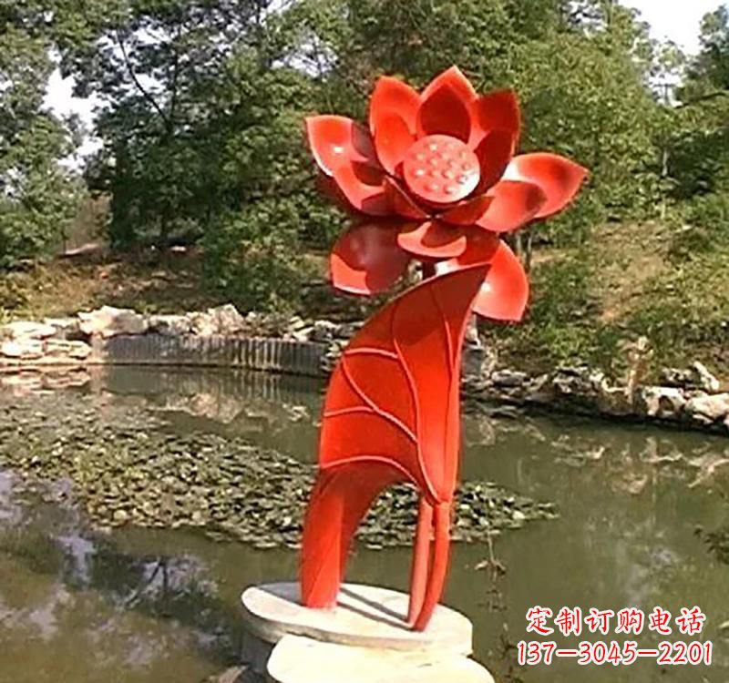 太原不锈钢荷花雕塑激发城市艺术灵感