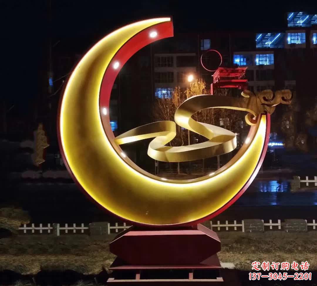 太原绚丽的不锈钢月亮雕塑