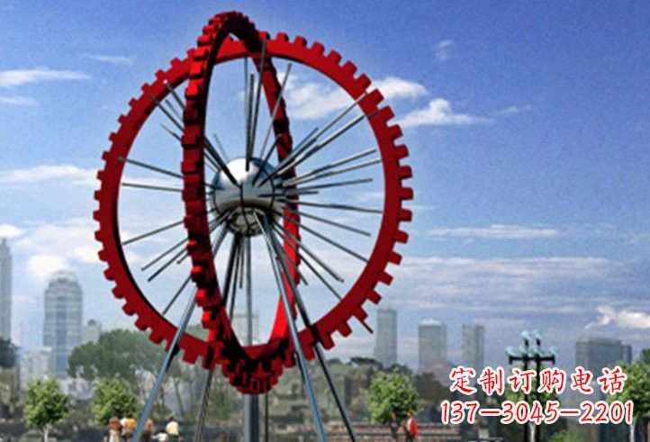 太原不锈钢摩天轮雕塑美丽的景观