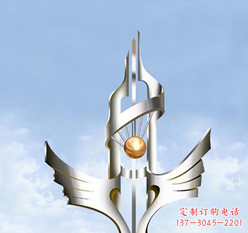 太原以不锈钢为材料的翅膀雕塑