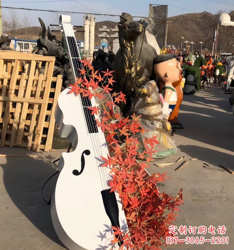 太原不锈钢大提琴雕塑—精致的艺术精品