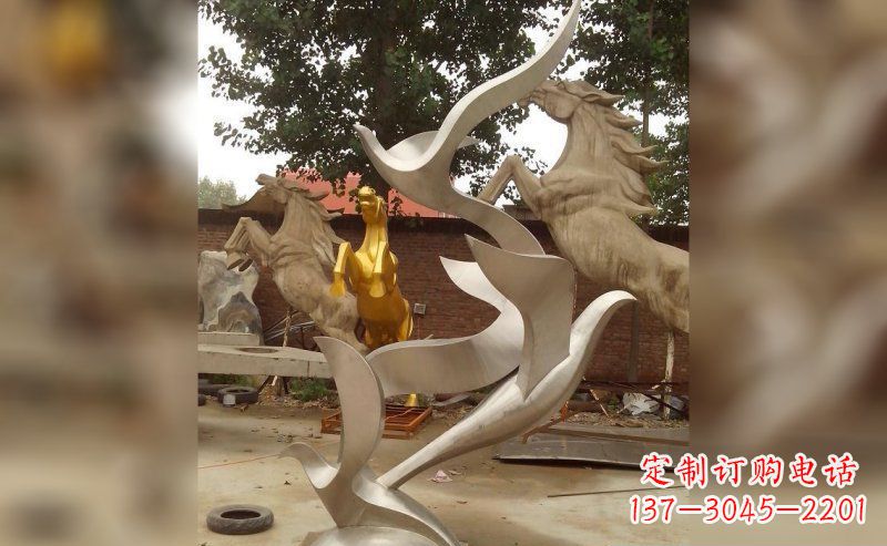 太原不锈钢大雁雕塑