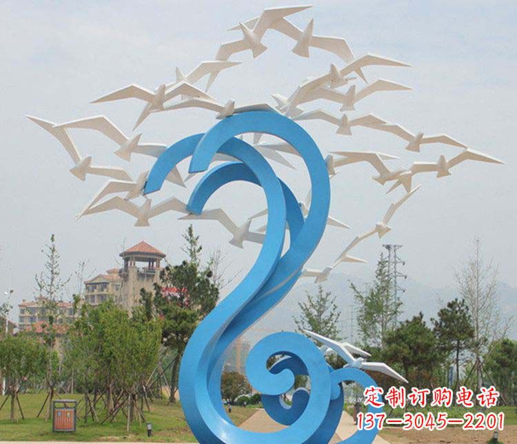 太原不锈钢大雁雕塑传承传统文化的象征