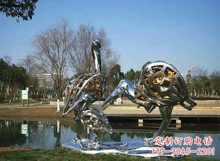 太原精美非凡的不锈钢丹顶鹤雕塑