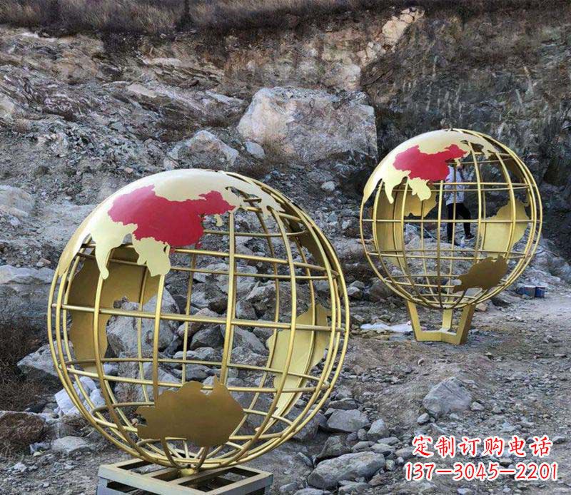 太原不锈钢制作的地球雕塑