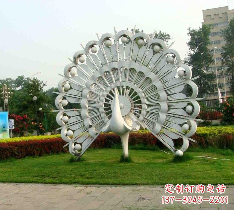 太原不锈钢孔雀雕塑